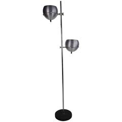Vintage Dutch Chrome Floor Lamp from Gepo, Double Eye-Ball, K & H Norway