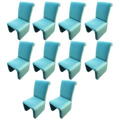 Set of Ten Mid-Century Modular Chairs Attributed to Paul Evans