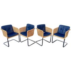 Four Fabricus and Kastholm for Harvey Probber Dining Chairs