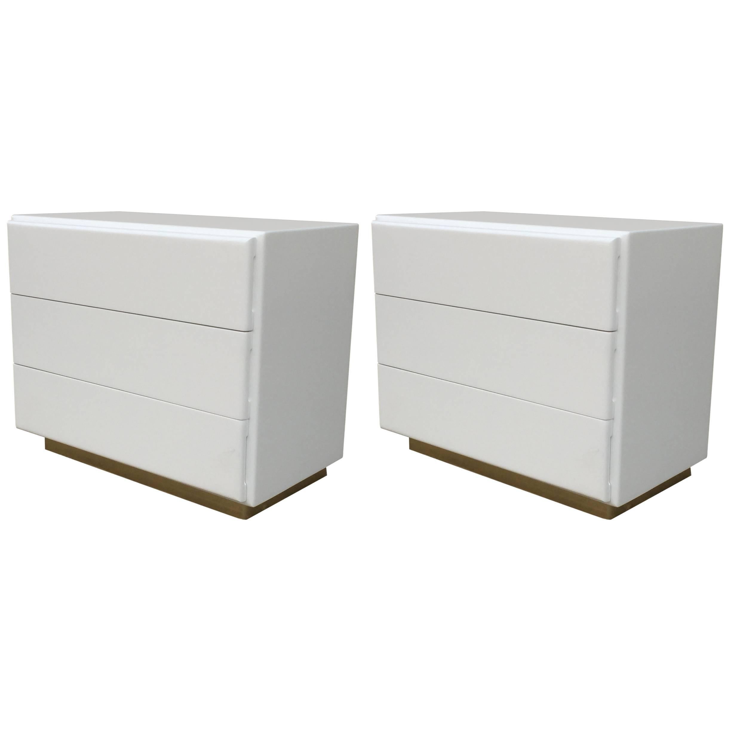 Pair of Large Nightstands or Chest by Milo Baughman for Thayer Coggin