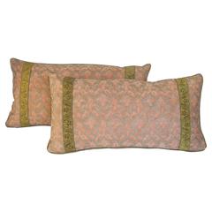 Fortuny Pillows with Retro Metalic Trim