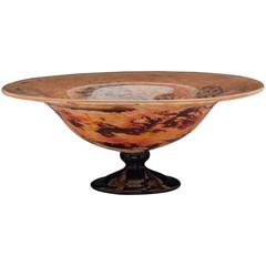 Scheider Le Verre Francais Veriegated Footed Bowl, circa 1925