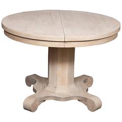 Antique American Bleached Oak Center/Dining Table