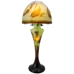 Lampe Art Nouveau Camée Emile Galle:: circa 1900