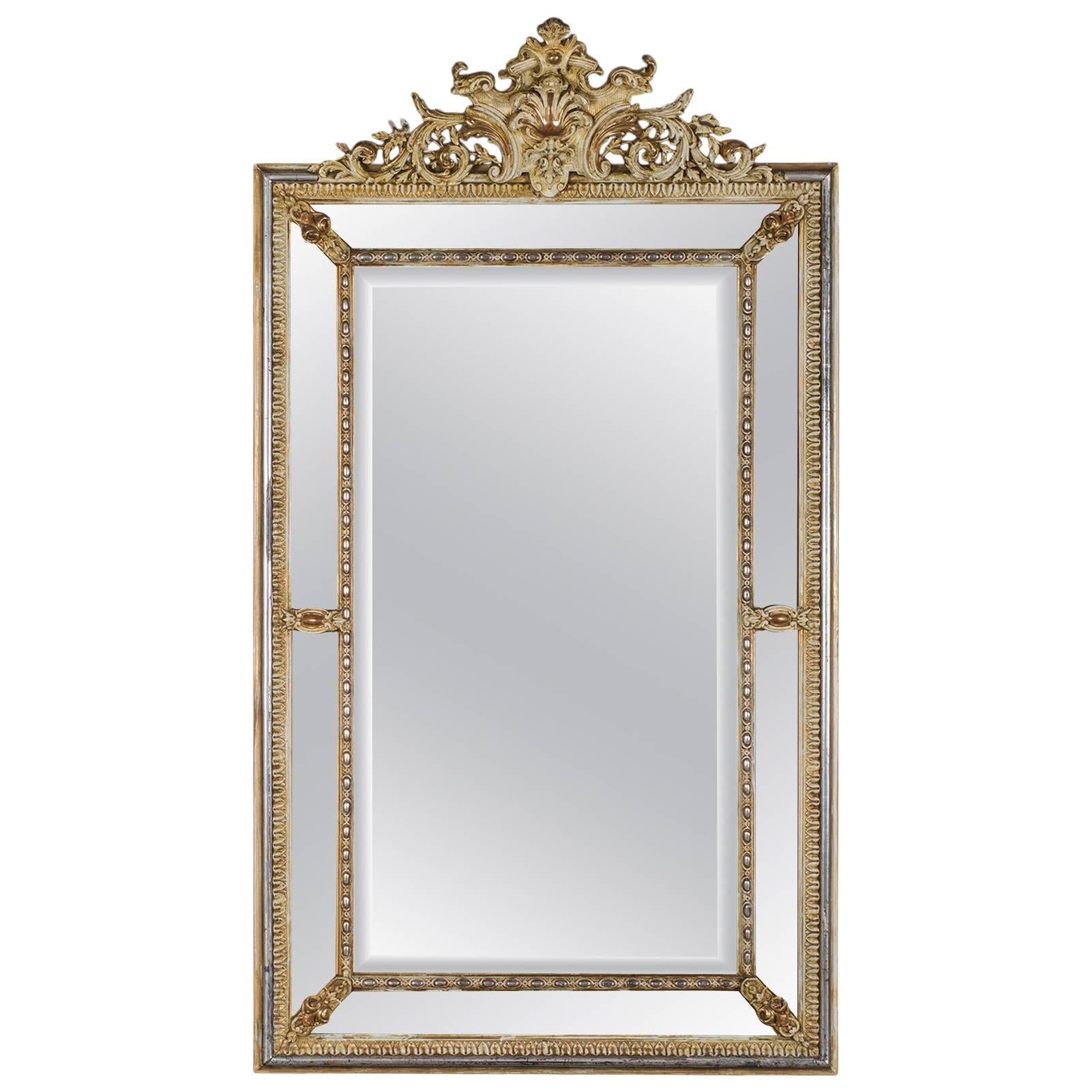 Antique Regence Style Pareclose French Mirror, circa 1880 