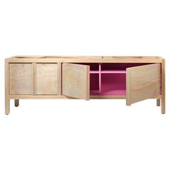 Inside-Out Credenza Prototype Largo, Fine Cupboard Laquer Finish, Pink 