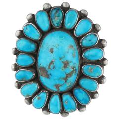 Antique Navajo Turquoise Ring, circa 1930
