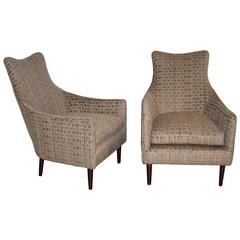 Pair of Mid-Century Armchairs in the Manner of Adrian Pearsall