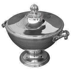 French Large Silver Soup Tureen by Tetard Freres 11