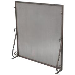1920s Simple Wrought Iron Fire Screen