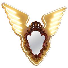 Linda Bracey Original Artwork Mirror with Neon Wings