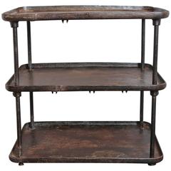 Vintage Industrial Cast Iron Three-Tier Server