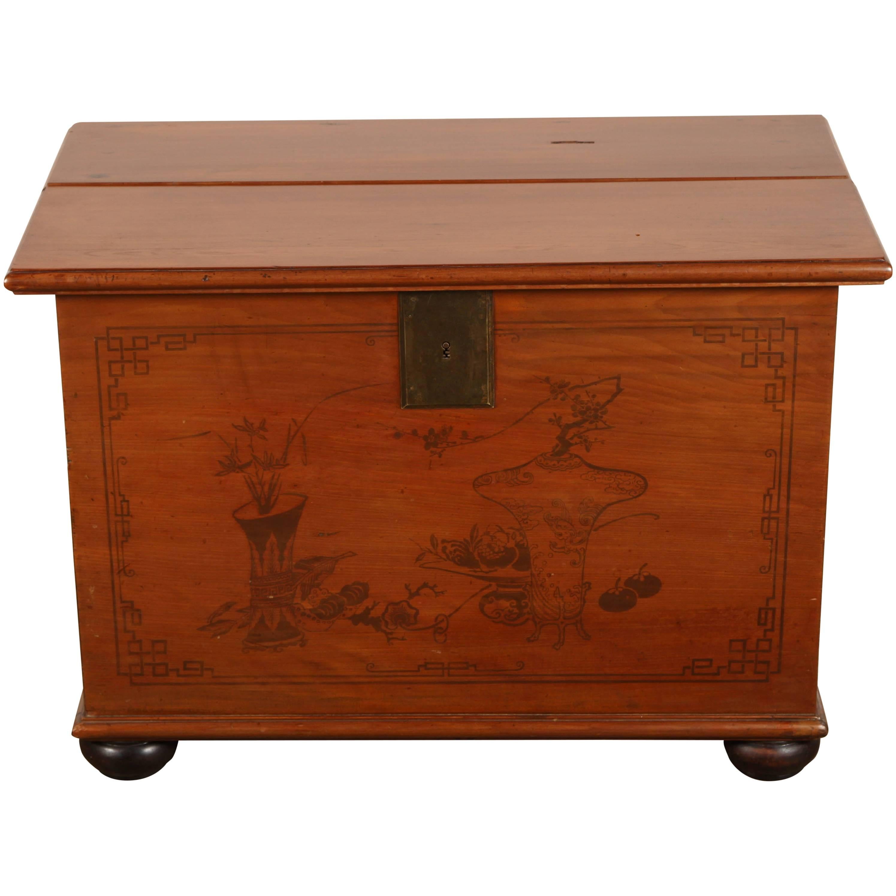 Late 19th Century Painted Chinese Trunk