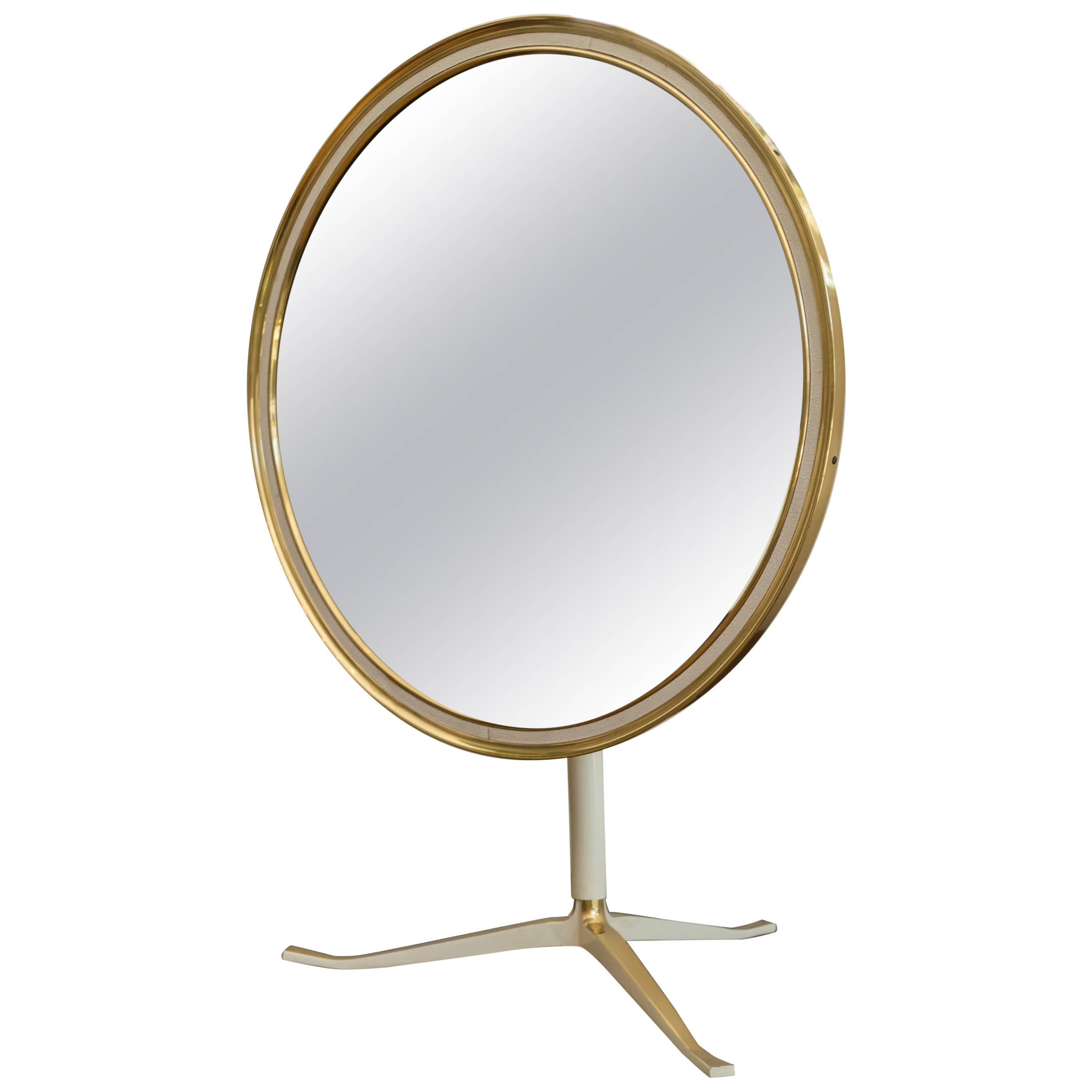 German 1960s Brass Mirror For Sale