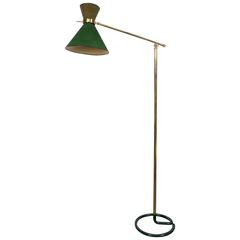 Elegant 1950s Adjustable Floor Lamp