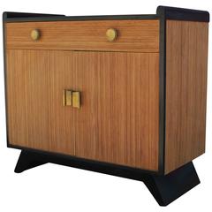 Paul Frankl Two-Tone Combed Wood Cabinet for Brown Saltman