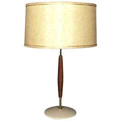 Gerald Thurston, Brass and Walnut Table Lamp for Lightolier, 1950s