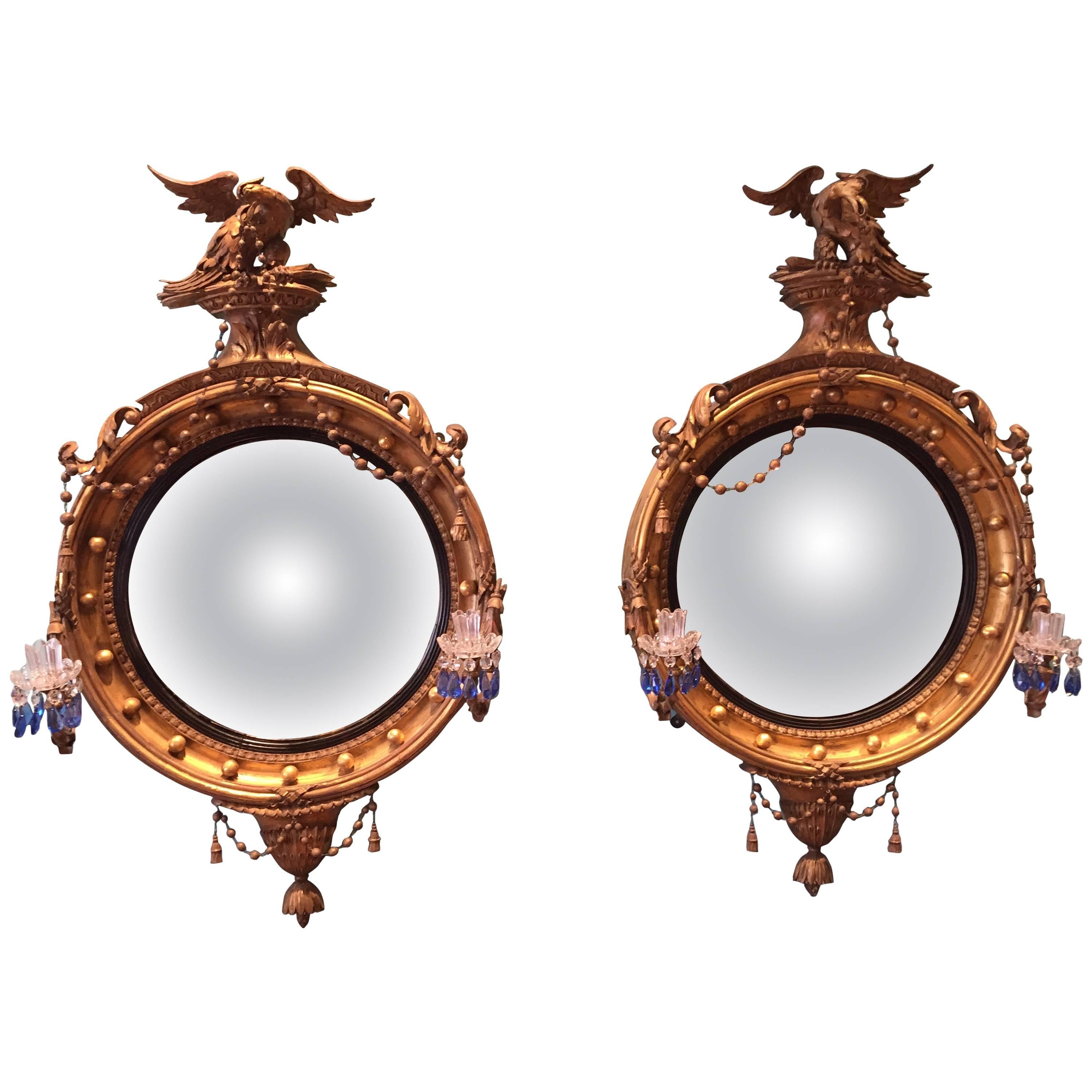 Pair of English girandole Mirrors, circa 1830