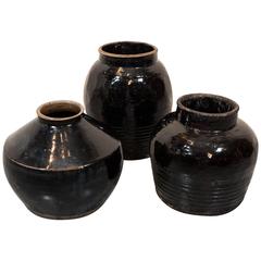 Collection of Antique Ceramic Food Jars