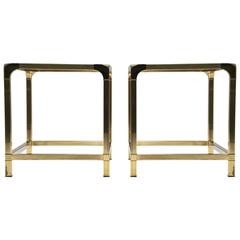 Mid-century Brass End Tables by Mastercraft