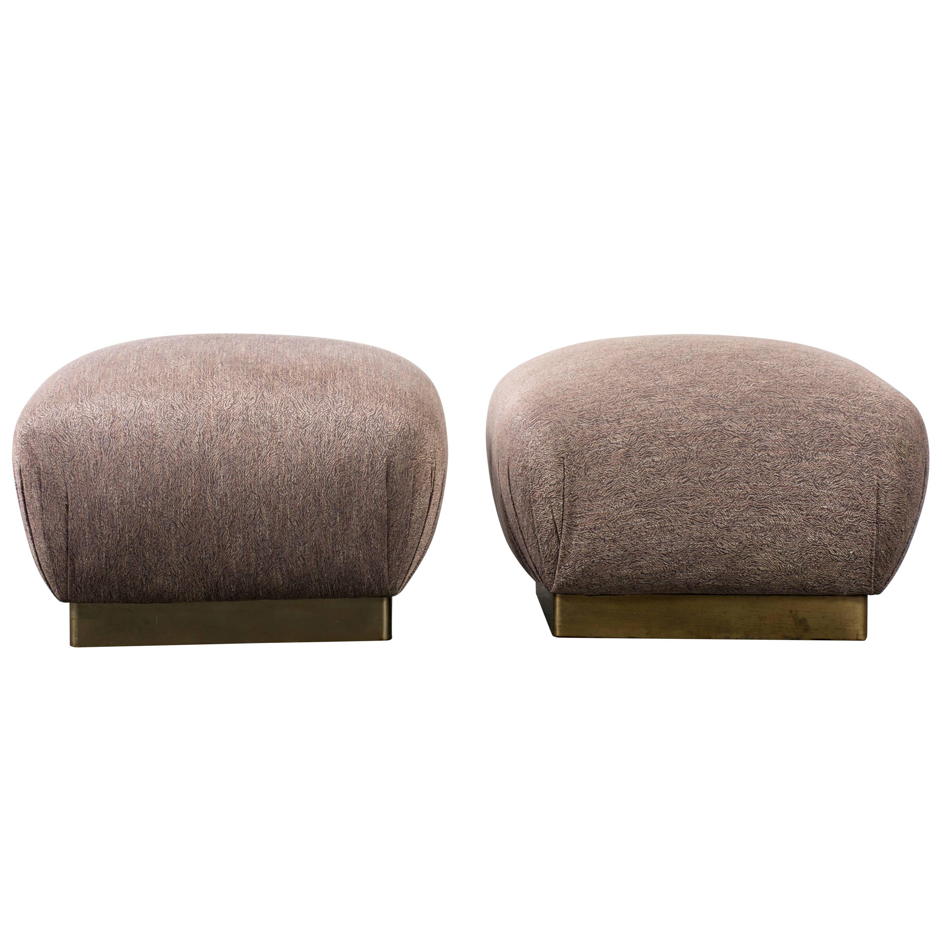 Pair of Vintage Poufs by Marge Carson