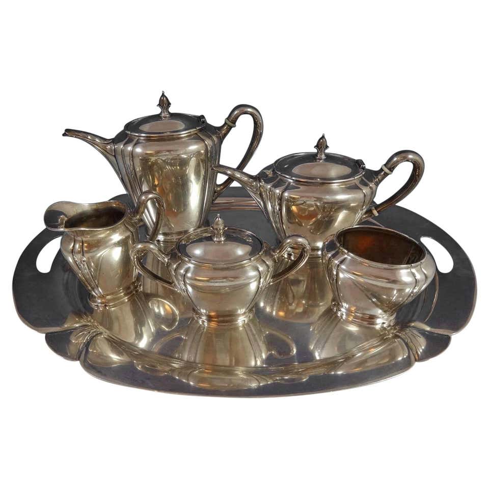 Orchid by International Sterling Silver Tea Set of Six Pieces ...