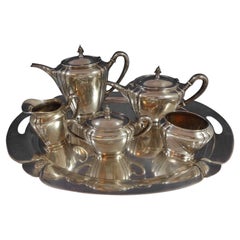 Orchid by International Sterling Silver Tea Set of Six Pieces Hollowware #0881