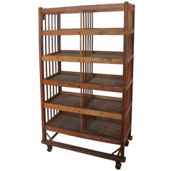 Vintage American Industrial Wood Shelves