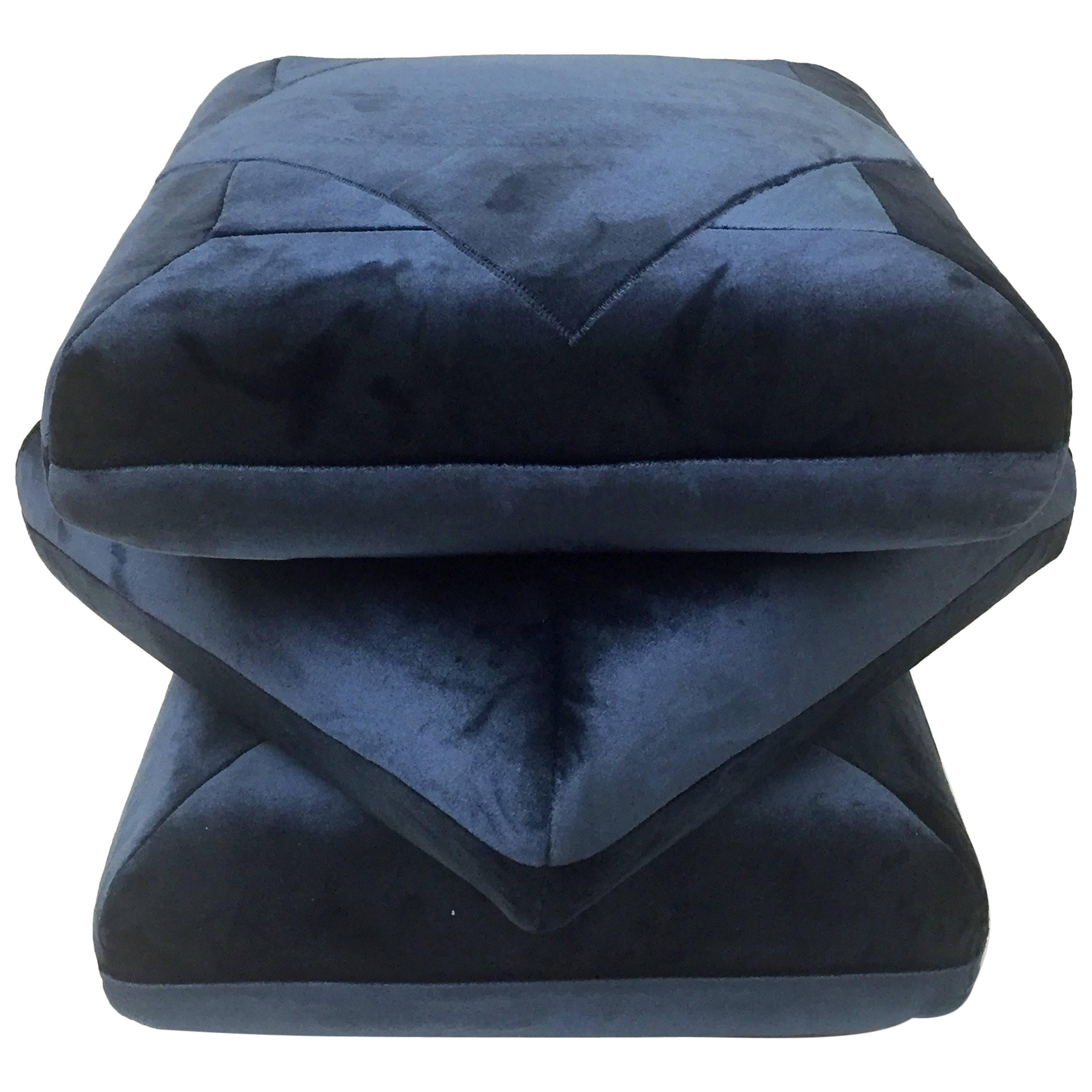 Cabana Velvet Ottoman Pouf, in Collaboration with Dedar For Sale
