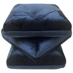 Cabana Velvet Ottoman Pouf, in Collaboration with Dedar