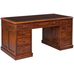 An Antique Mahogany Pedestal Desk