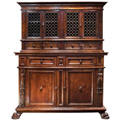 Tuscan Renaissance Wrought Iron and Walnut Cabinet 9
