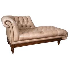 Leather Chesterfield Victorian Chaise
