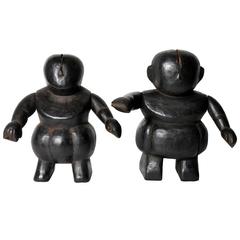 Southeast Asian Wooden Papier Mâché Molds of Figurines