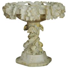 Antique 19th Century Decorative Alabaster Tazza
