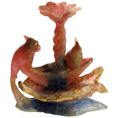 Glass Object with Birds, Fish and Flower by Richard Price ‘Pâte De Verre’