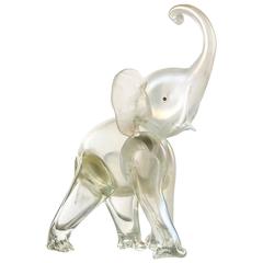 Murano Glass Elephant Sculpture, Italy, 1930s