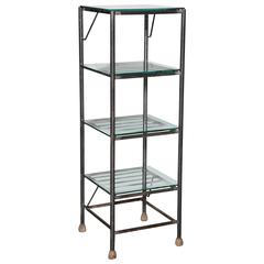 Antique 19th Century Steel and Glass Etagere