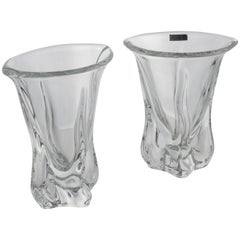 Pair of Vannes Crystal Vases