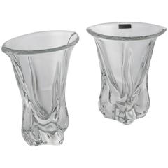 Pair of Vannes Crystal Vases 2