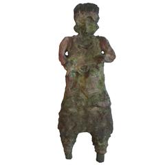 Vintage Bronze Expressionist Figurative Sculpture 