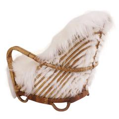  Arne Jacobsen Wicker Chair in Sheepskin