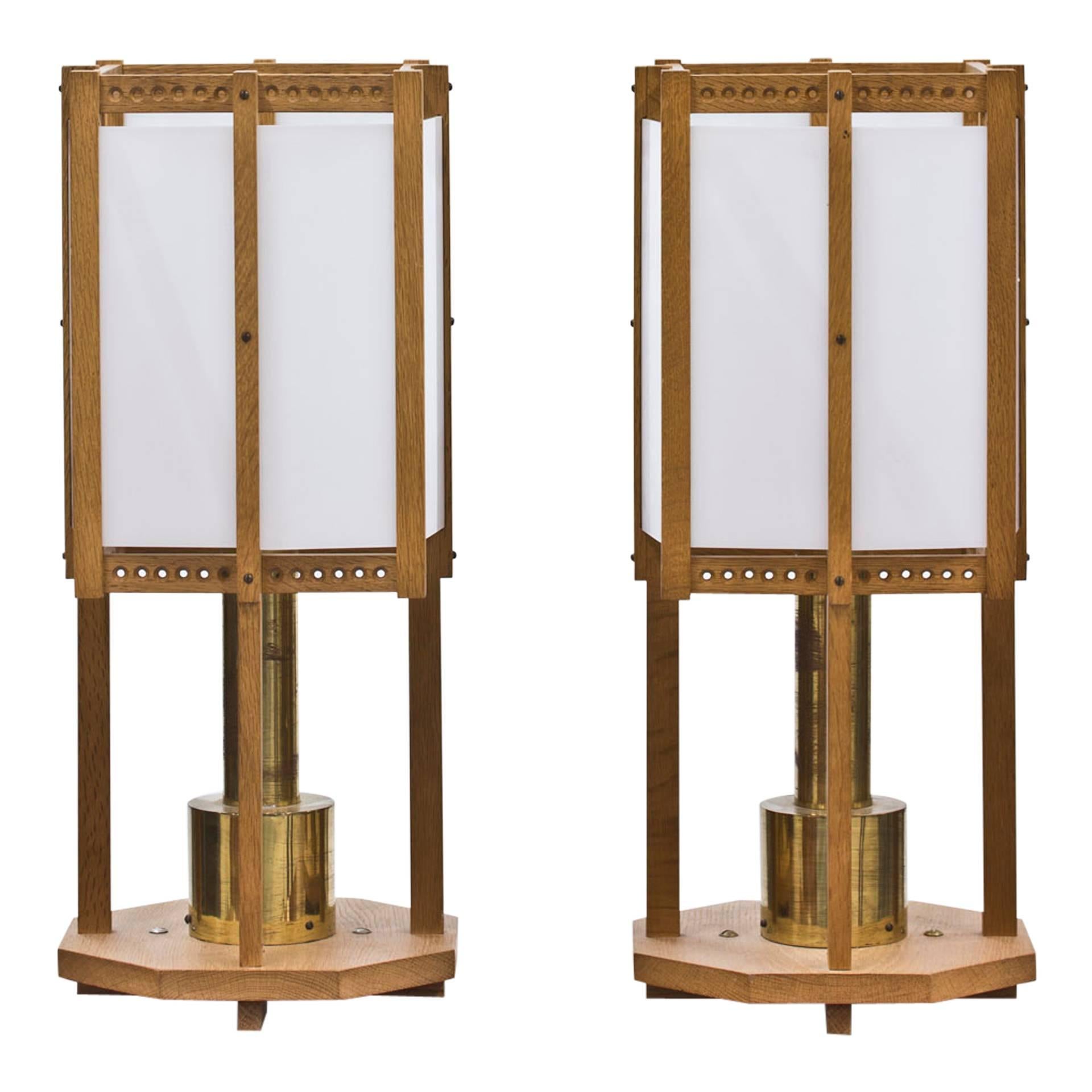 Pair of Table Lamps by John Kandell