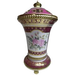 Spode Porcelain Pot-Pourri Vase with Covers