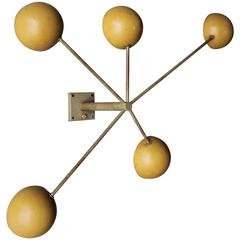 Sculptural Italian Starburst Wall Light