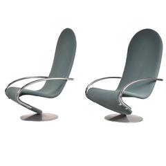 Set of Two Verner Panton 1-2-3 Easy Chairs, circa 1970 7