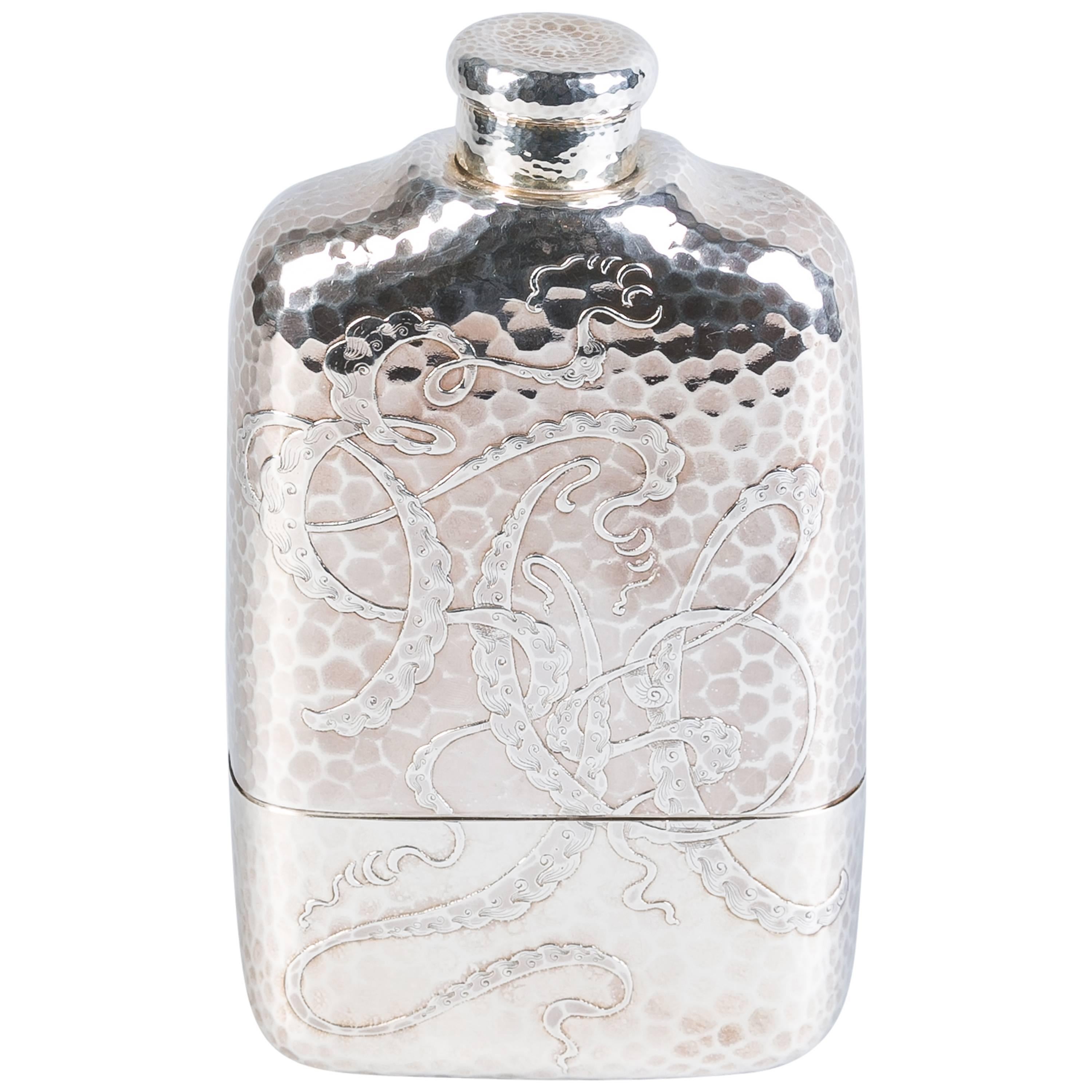Tiffany and Co. Sterling Silver Flask, 1883-1891