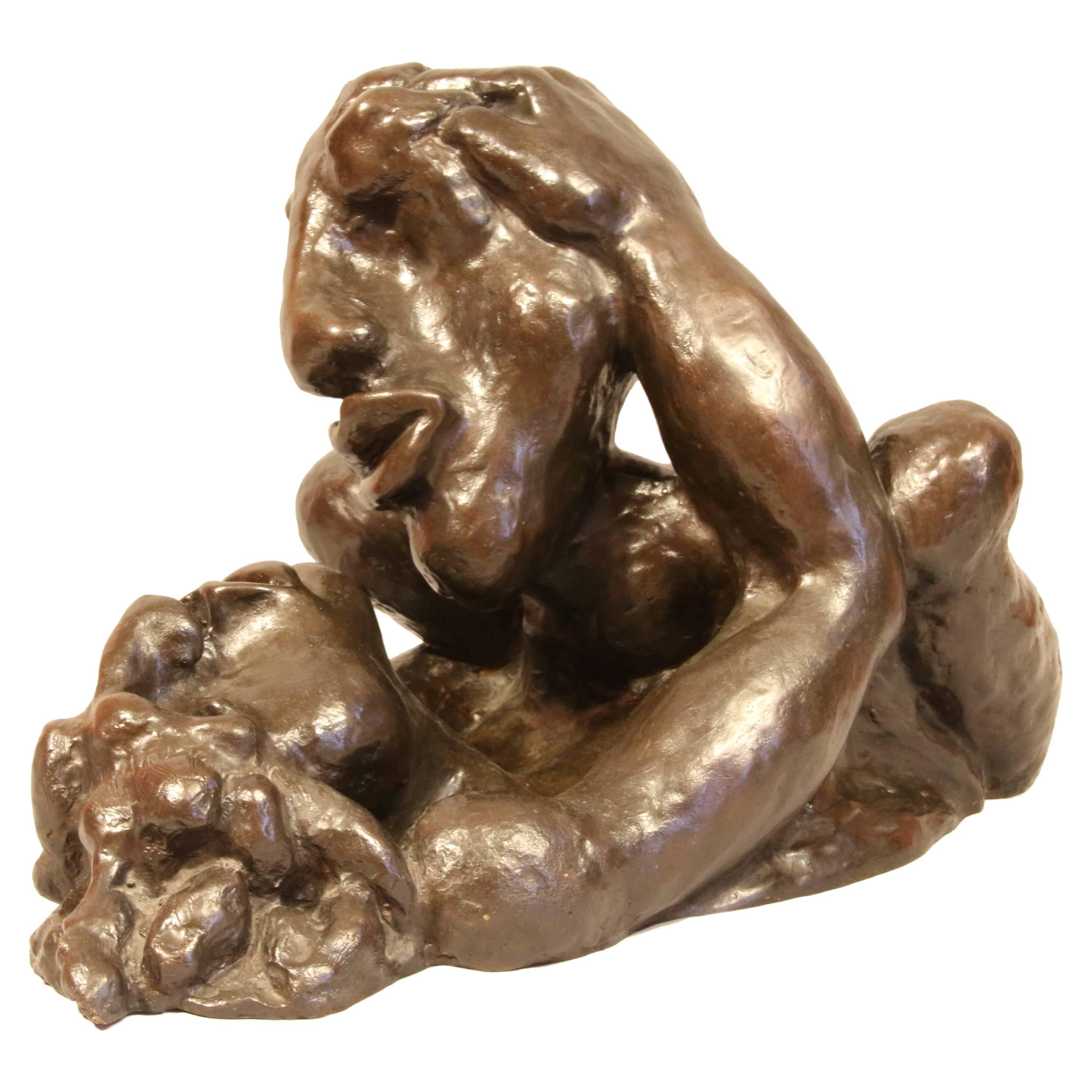 Bronze Sculpture "LOVE" by Jacques Tenenhaus For Sale