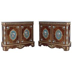 Pair of Side Cabinets with Porcelain Panels 3