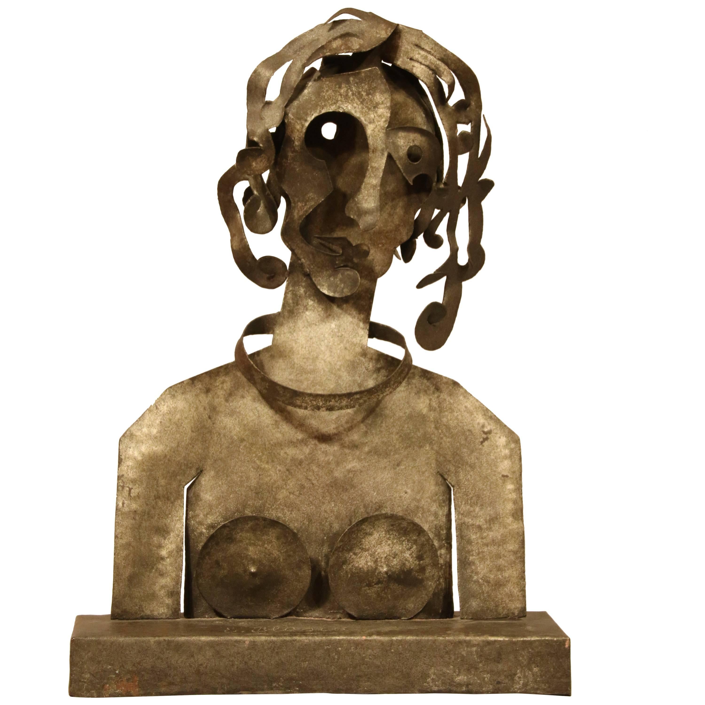 Iron Sculpture "Woman" by Blasco-Ferrer  For Sale